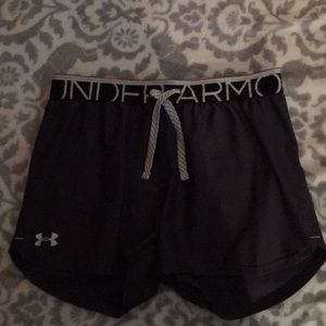 Youth girls under armor grey shorts